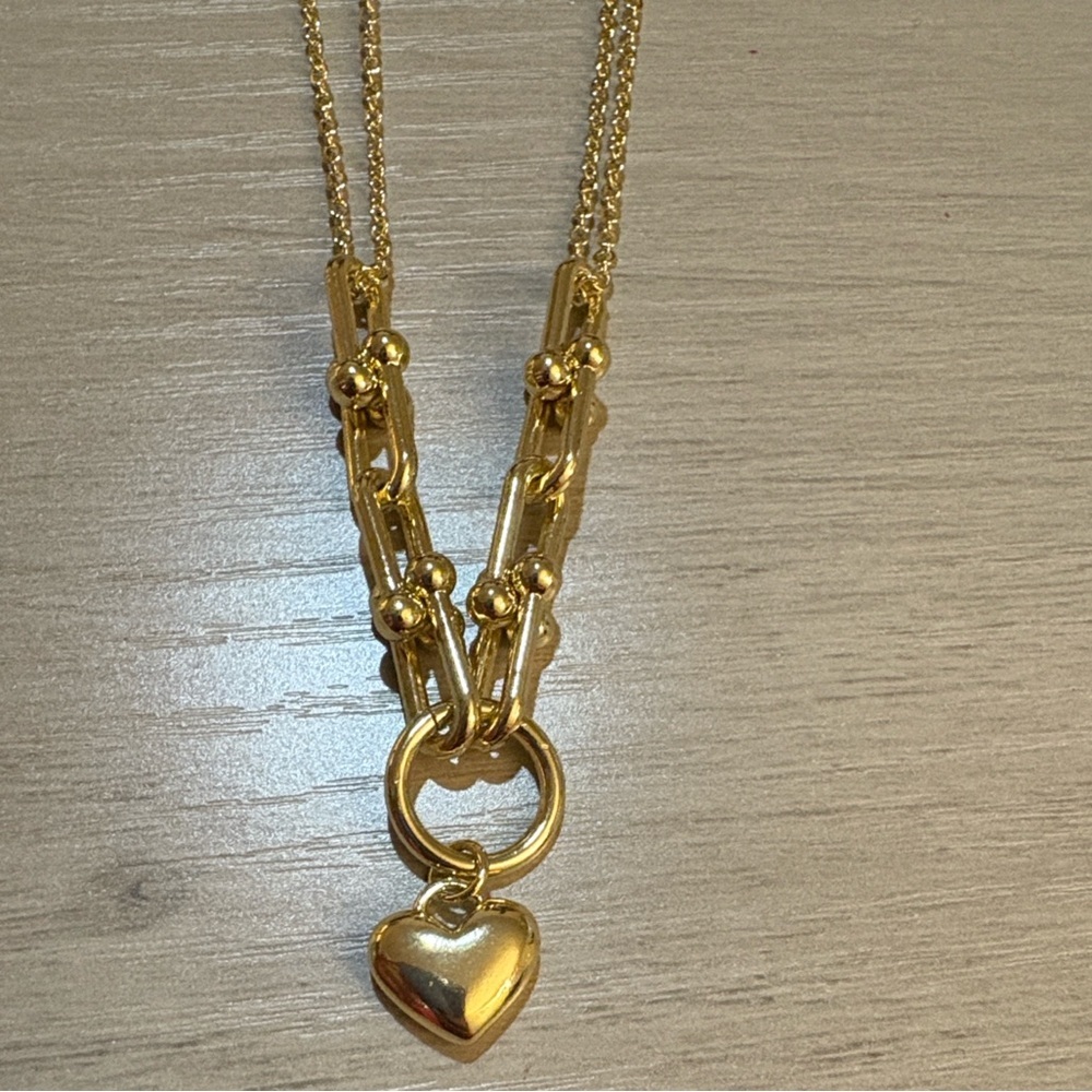 18k‎ Gold plated  Heart Pendant Necklace